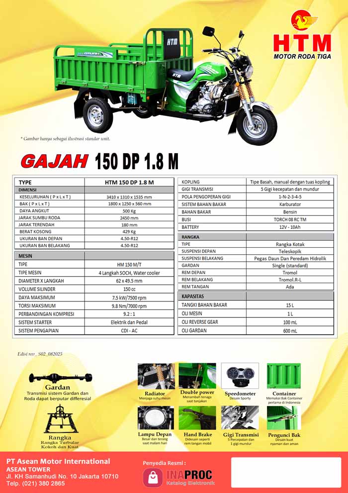 HTM Gajah 150DP18M