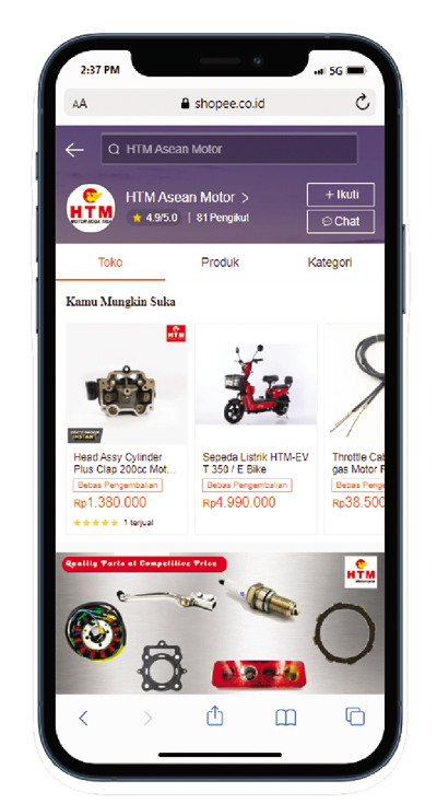 HTM Motor Roda Tiga Shopee