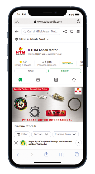 HTM Motor Roda Tiga Tokopedia